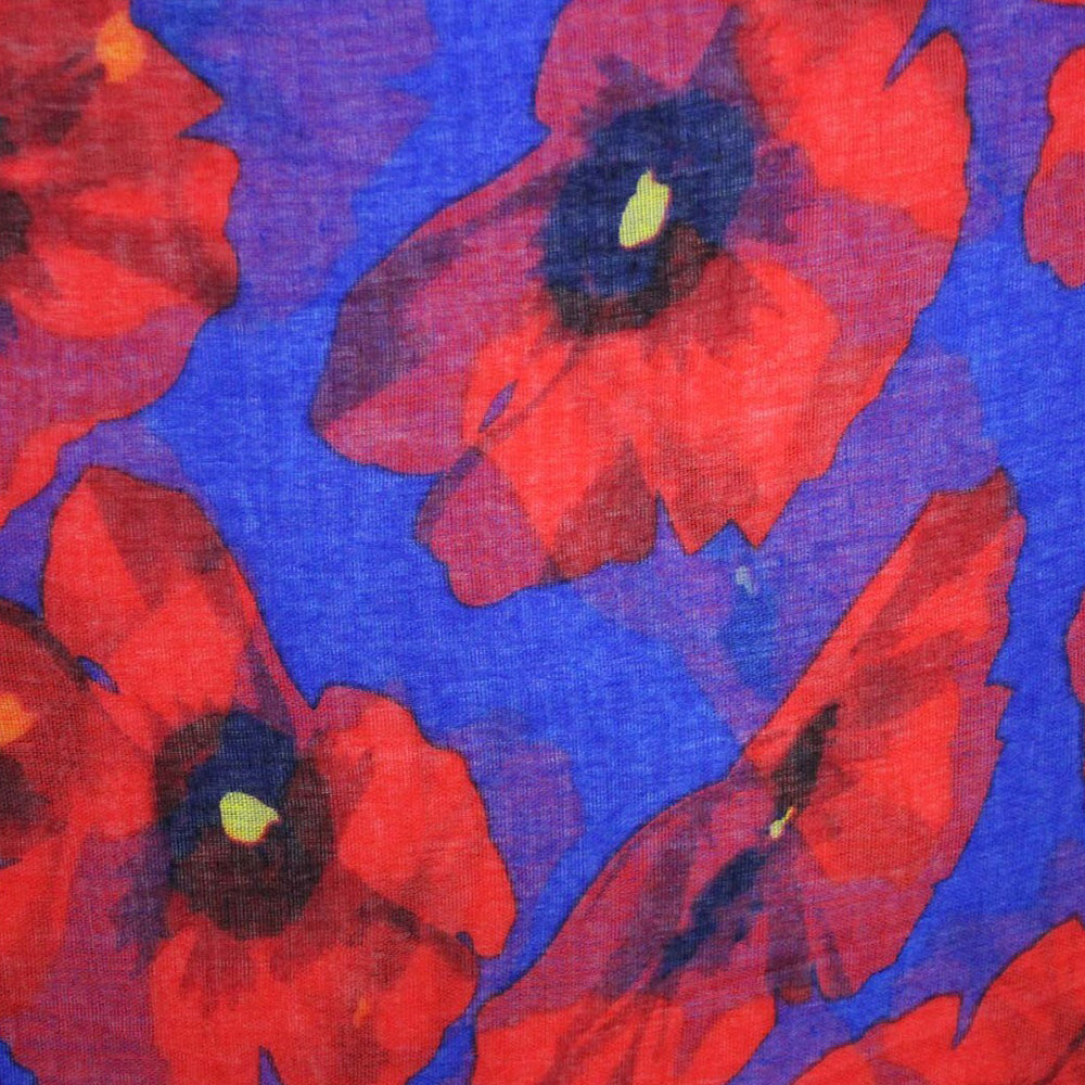 Vintage Floral Polyester Scarf Shawl for Travel and Sun Coverage