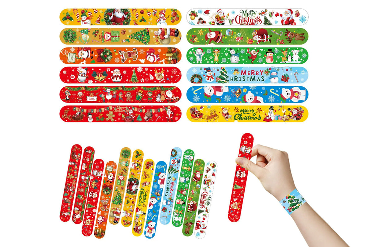 100Pcs Slap Bracelets Party Bracelet Gifts Birthday Decorations for School Holiday