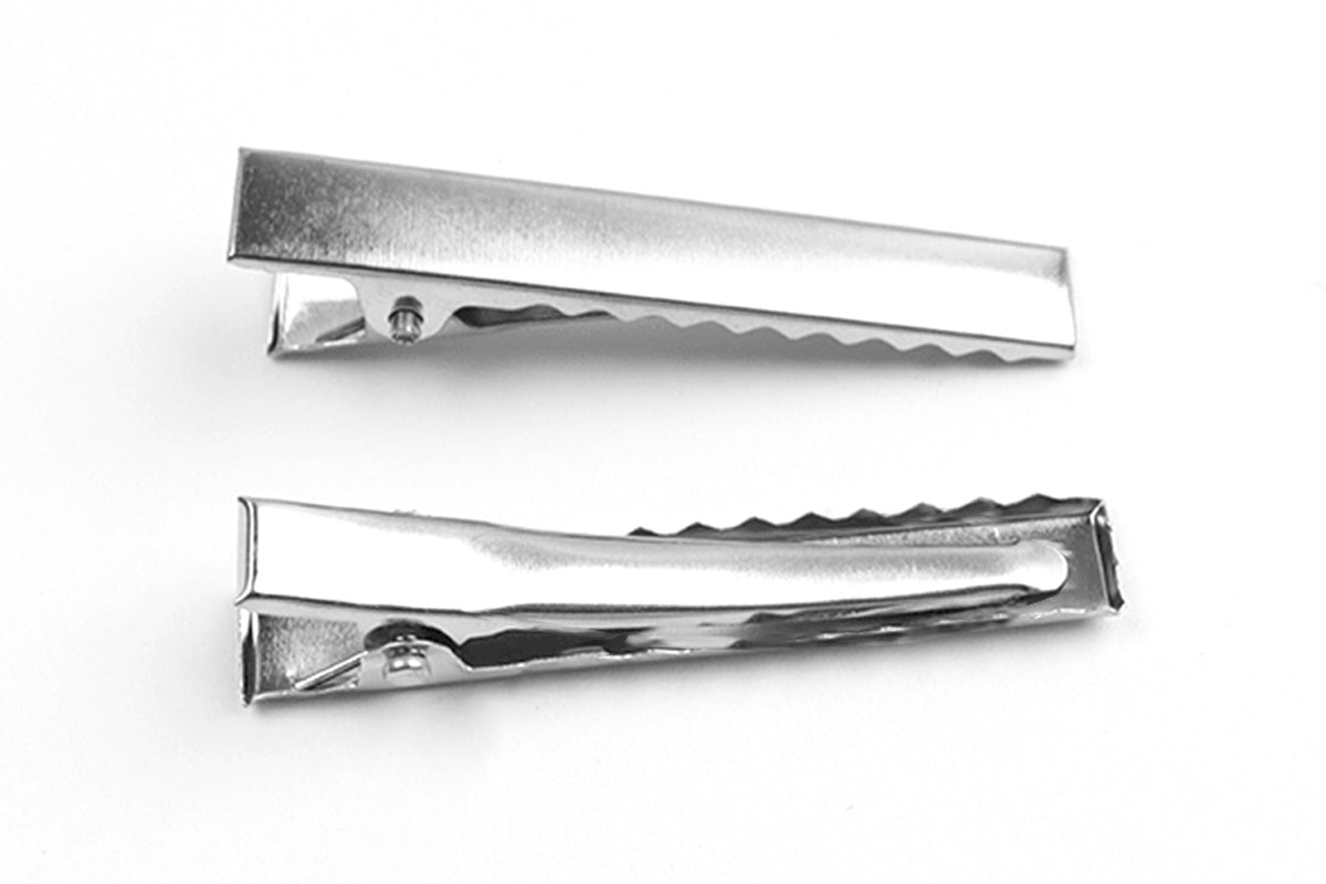 100-Piece Silver Metal Hair Clips for Women
