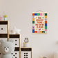 Colorful Inspirational Words Art Prints with Hanging Cord for Home Office Classroom
