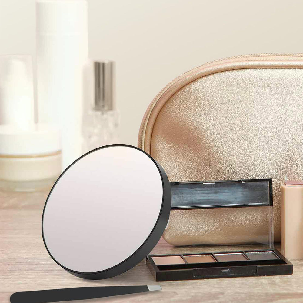Magnifying Mirror Round Suction Cup Magnifier with Tweezers