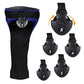 3Pcs Set Golf Club Head Cover for Woods and Driver with Interchangeable Tags 3 4 5 7 X