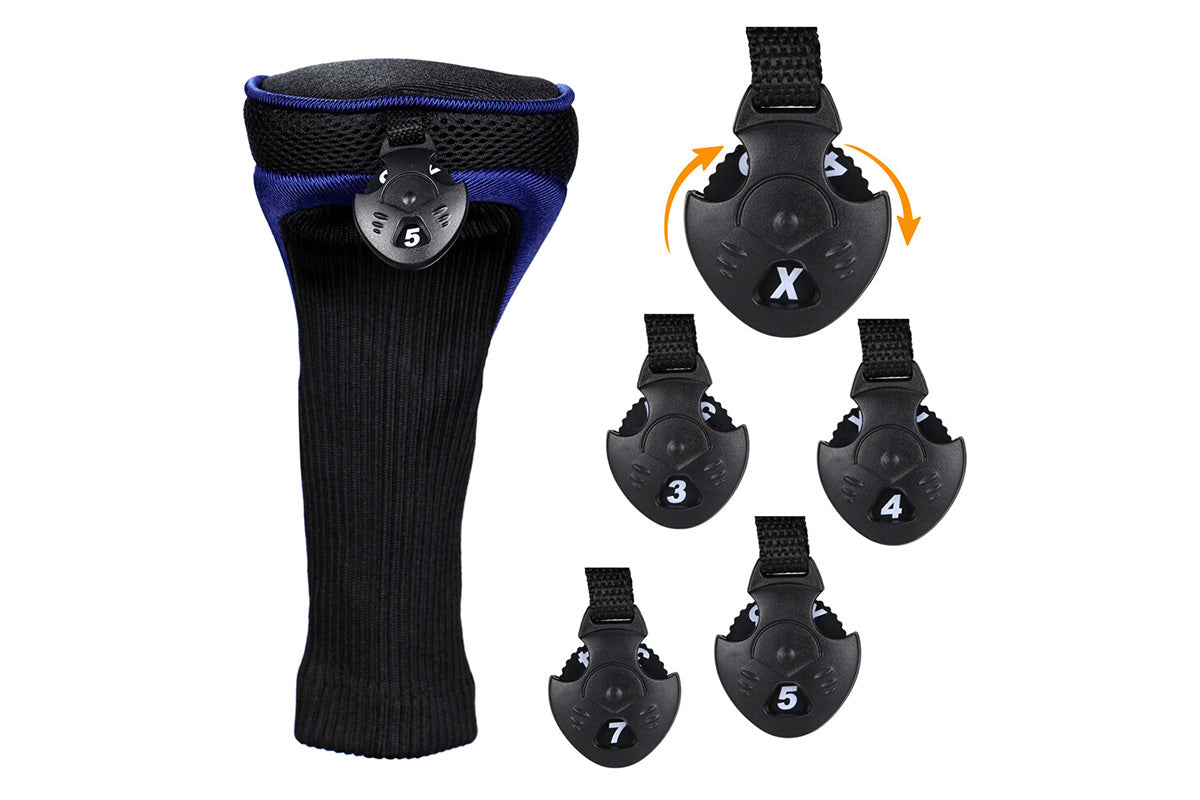 3Pcs Set Golf Club Head Cover for Woods and Driver with Interchangeable Tags 3 4 5 7 X