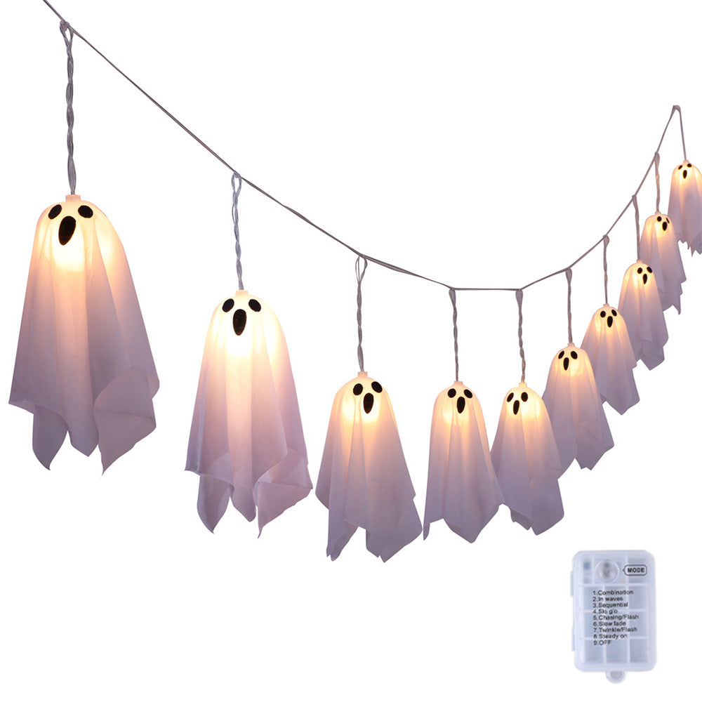 275cm Halloween Warm White LED Hanging Light String with 8 Modes