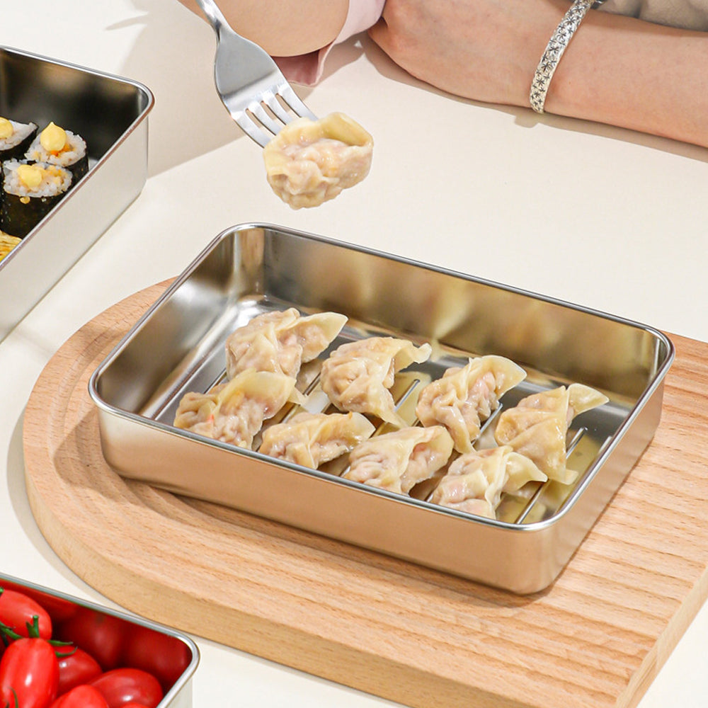 Stainless Steel Airtight Food Storage Container with Lid for Refrigerator