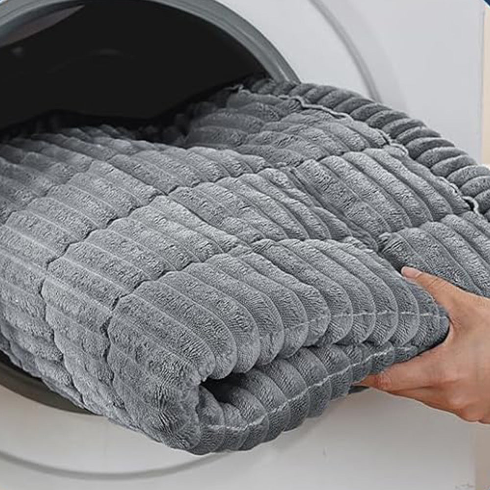Sofa Armrest Cover Winter Thick Flannel Armchair Pad