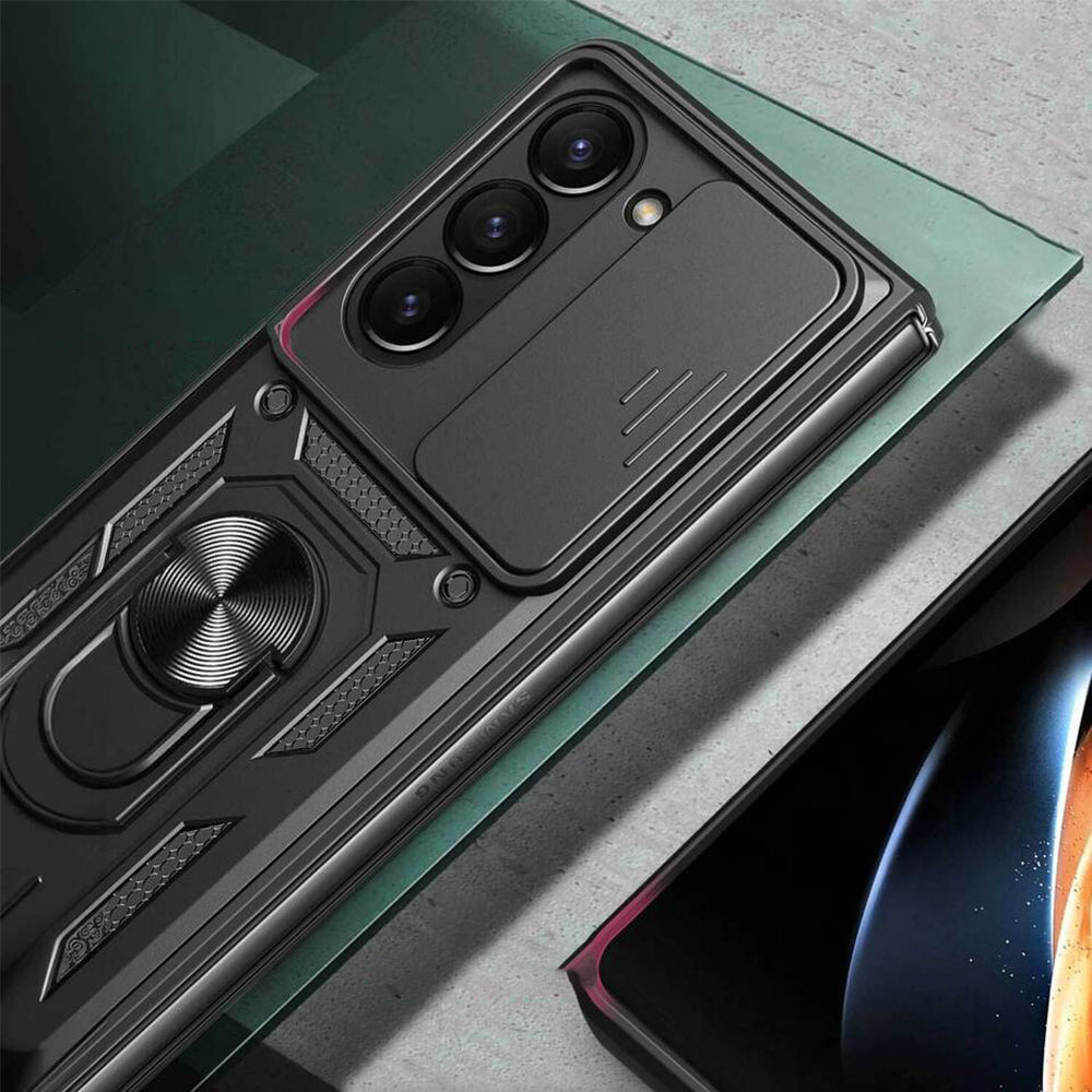 For Samsung Galaxy Z Fold Shockproof  Phone Case with Ring Base
