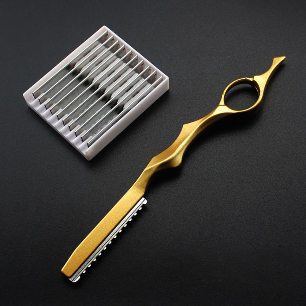 Hair Thinning Razor with 10 Replacement Blades for Professional Salon and Home Use