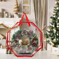 76CM Christmas Door Wreath Decoration Storage Bag Clear Xmas Bag For Garland