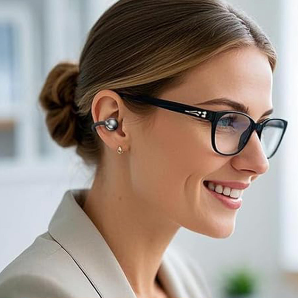 Clip-On Open Ear Bluetooth 5.4 Earbuds with C-Shaped Bridge and IPX4 Waterproof