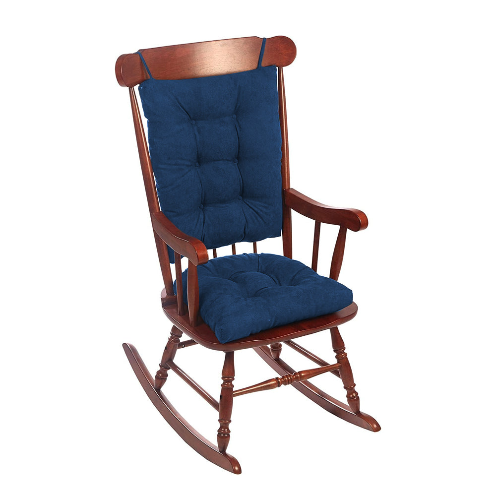 2Pcs Non-Slip Rocking Chair Cushion Set with Seat and Back Cushion