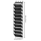 10 Tier Clear Over the Door Shoe Organizer Storage Hanging Organiser with Deep Pockets
