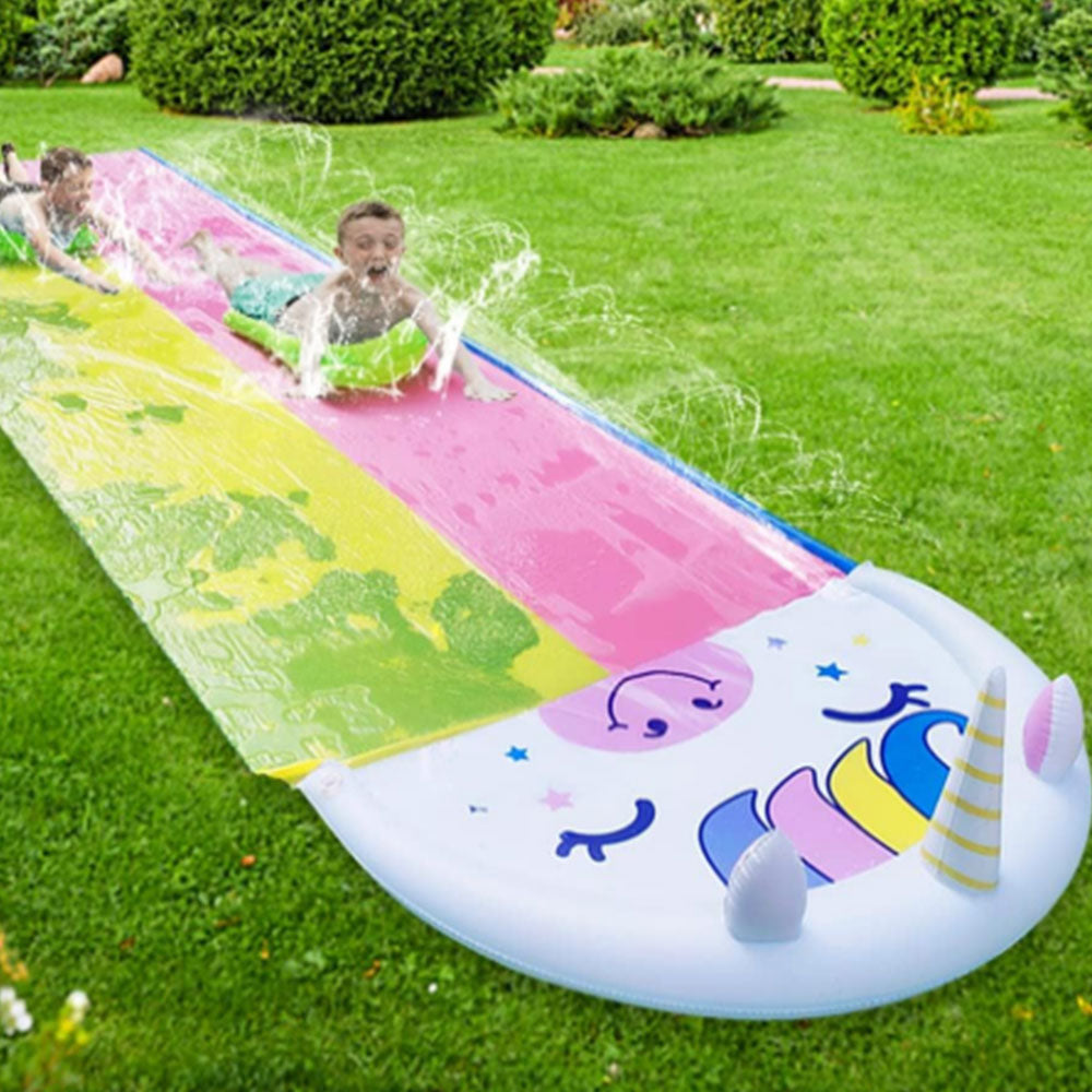 Water Slides and 2 Bodyboards Lawn Water Slide Summer Slip Waterslides