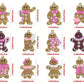 12PCS Gingerbread Man Christmas Decoration For Tree Hanging Pendant For Christmas Tree