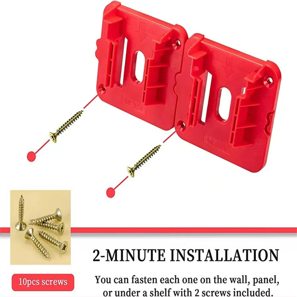 5Pcs M18 Battery Holder Tool Holder for Milwaukee Power 18V Drill Rack