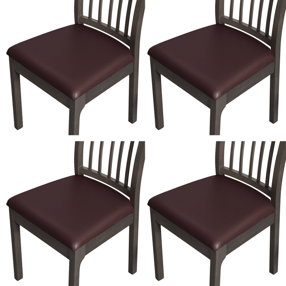 4Pcs Waterproof  PU Leather Stretch Seat Cushion Cover