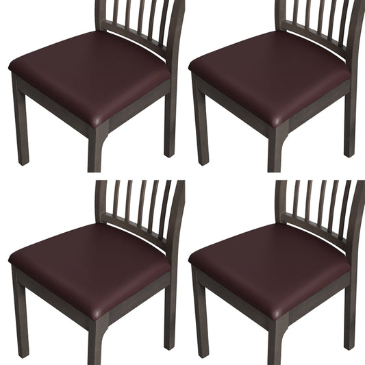 4Pcs Waterproof  PU Leather Stretch Seat Cushion Cover
