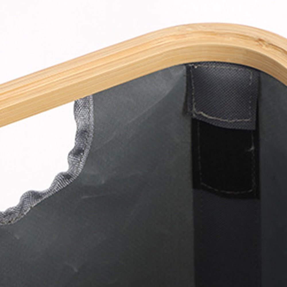 100L Laundry Basket with Lid Clothes Hampers for Laundry with Bamboo Handles Removable Bag