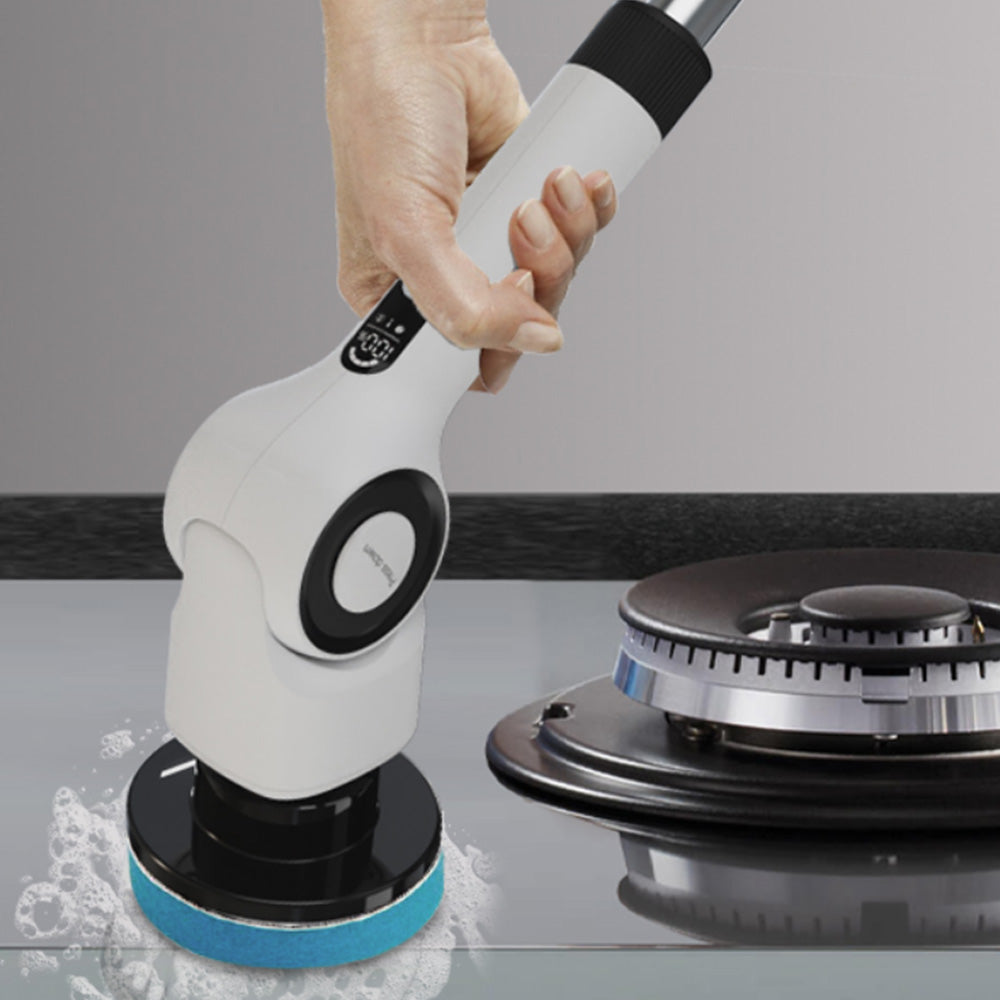 Cordless Electric Spin Scrubber Turbo Scrub Cleaning Brush with 7 Brushes