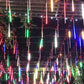LED Meteor Shower Raindrop String Lights Solar Powered for Outdoor Decoration