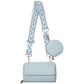 PU Leather Wide Strap Crossbody Bag with Coin Pouch for Women