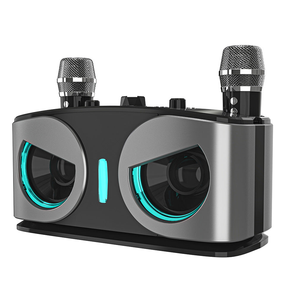 Bluetooth 5.3 Karaoke Machine With 2 Wireless Microphones Bluetooth Karaoke Speaker