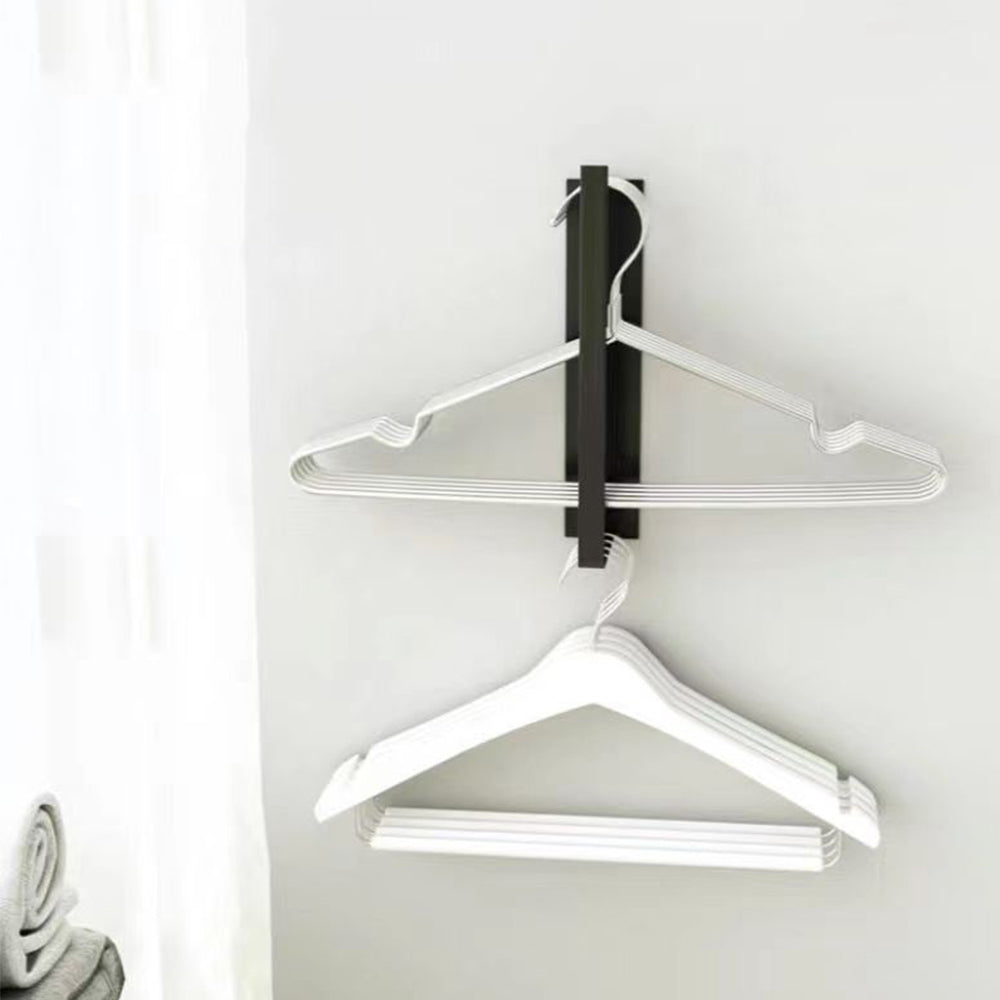 Adhesive Clothes Hanger Storage Rack