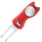 2PCS Golf Divot Repair Tool Putt Alignment Ball Marker Pop-up Fork Tine