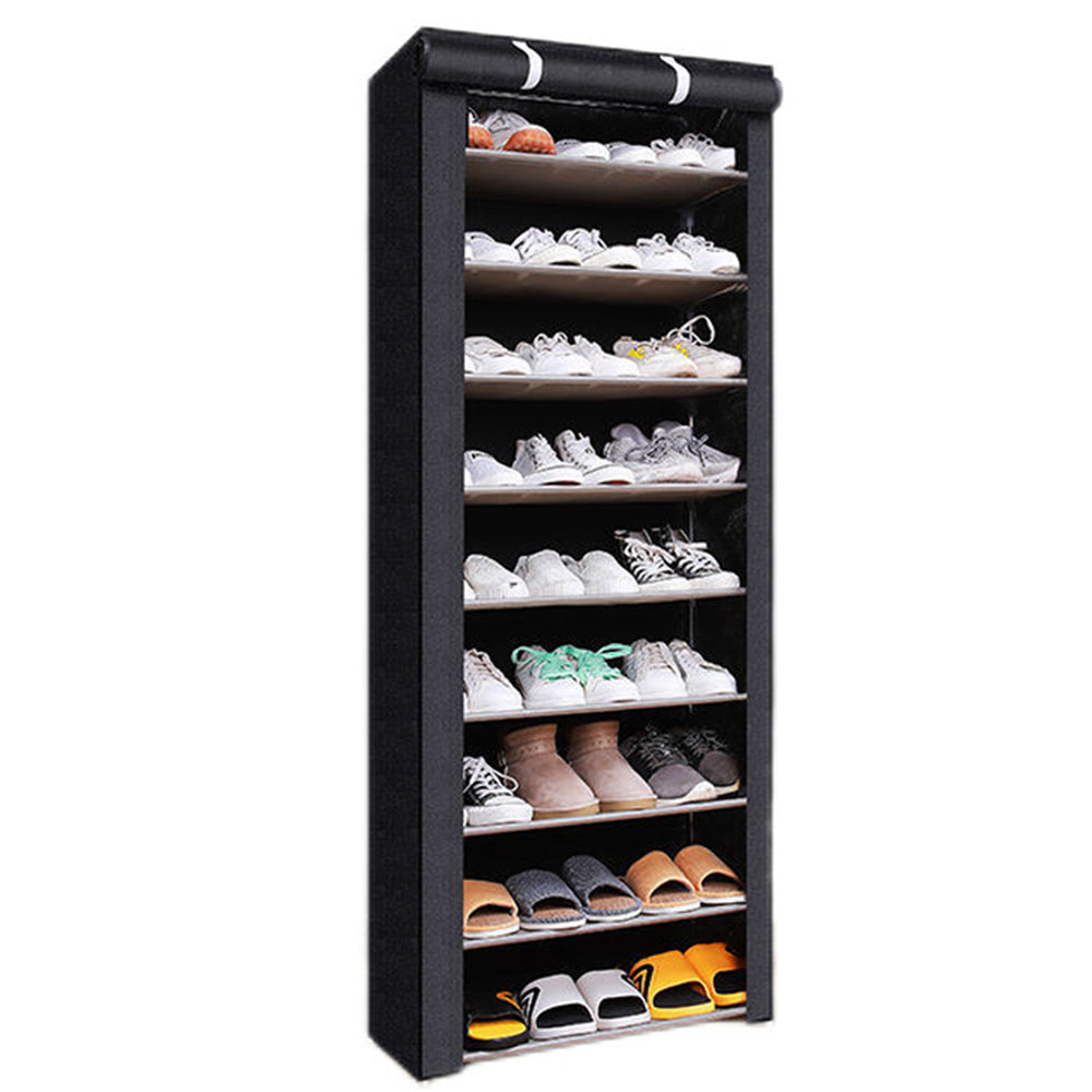 10-Layer Portable Shoe Storage Rack Cabinet
