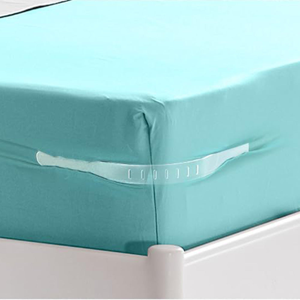 4Pcs Bed Sheet Holder with Lock Strip Fitted Sheet Straps for All Mattress Sizes