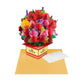 Pop-up 3D Flower Bouquet Greeting Card for Mother's Day-Roses
