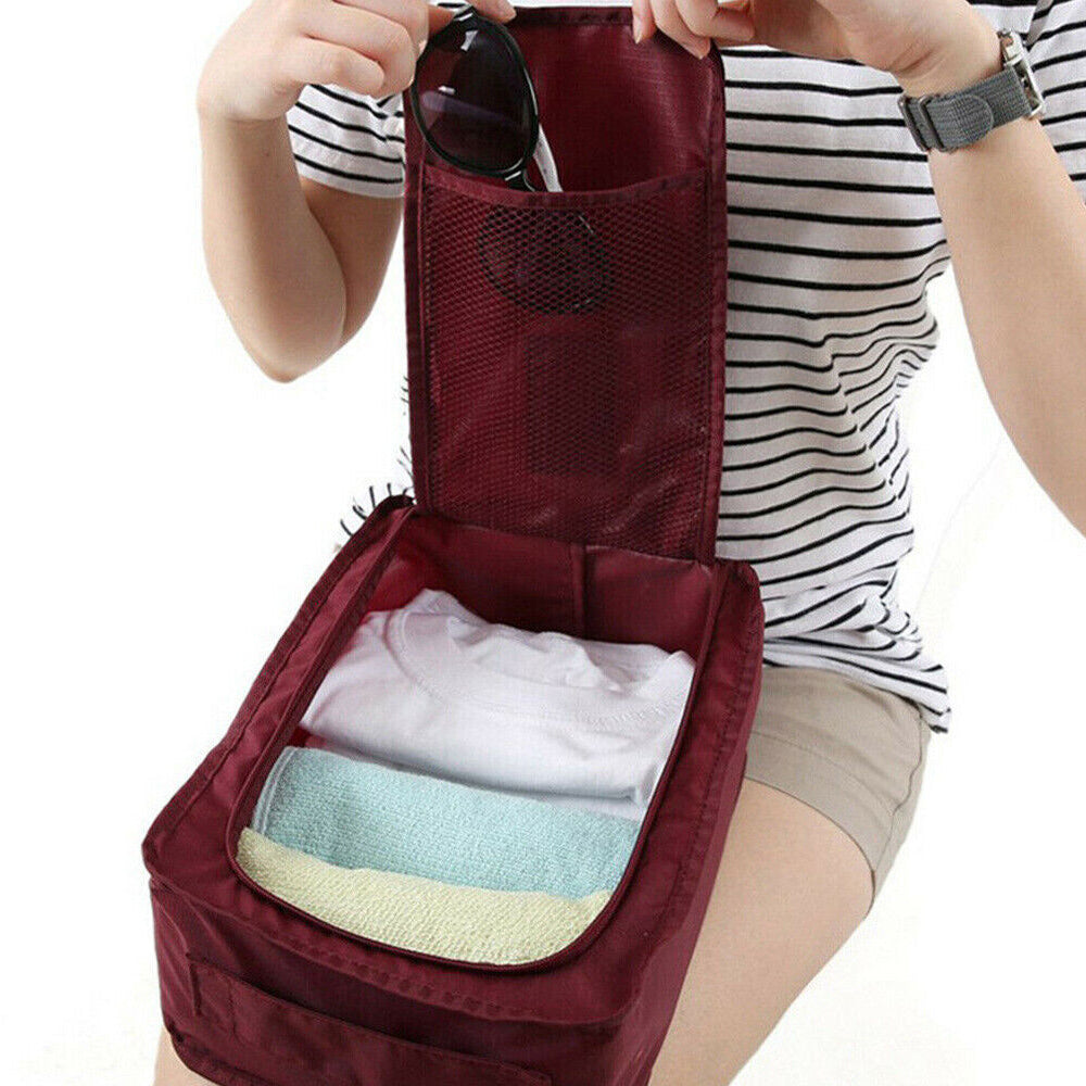 2Pcs Travel Handle Held Shoe Storage Bag