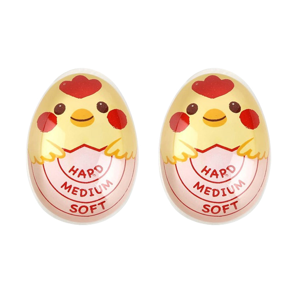 2Pcs Resin Boiled Egg Color Changing Temperature Timer