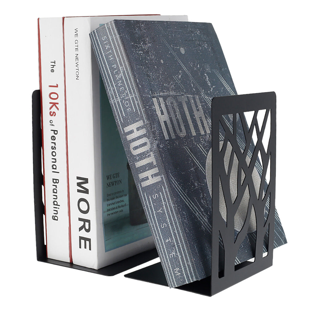 2Pcs Metal Decorative Bookends