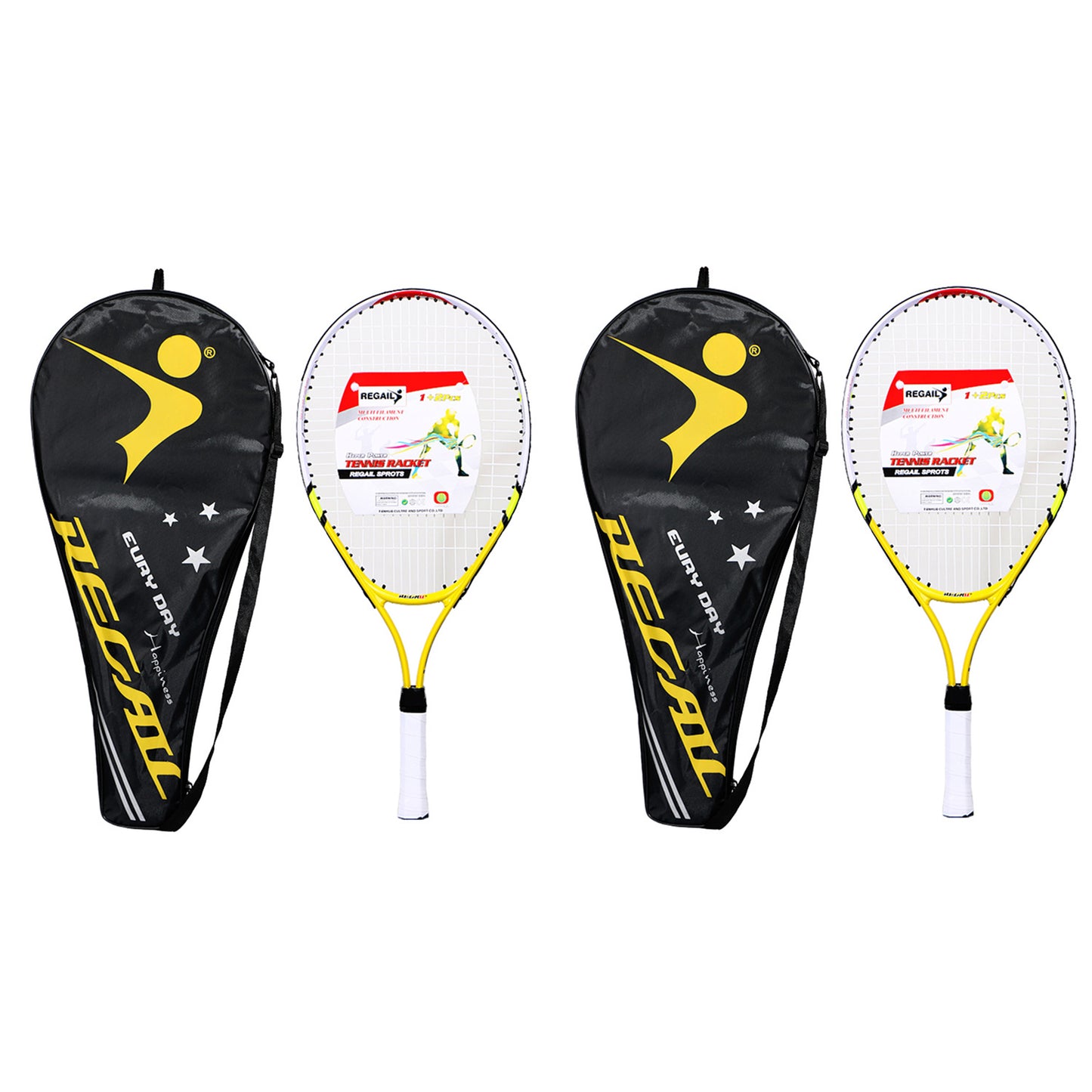 2Pcs Aluminium Alloy Tennis Racket for Teenagers and Kids