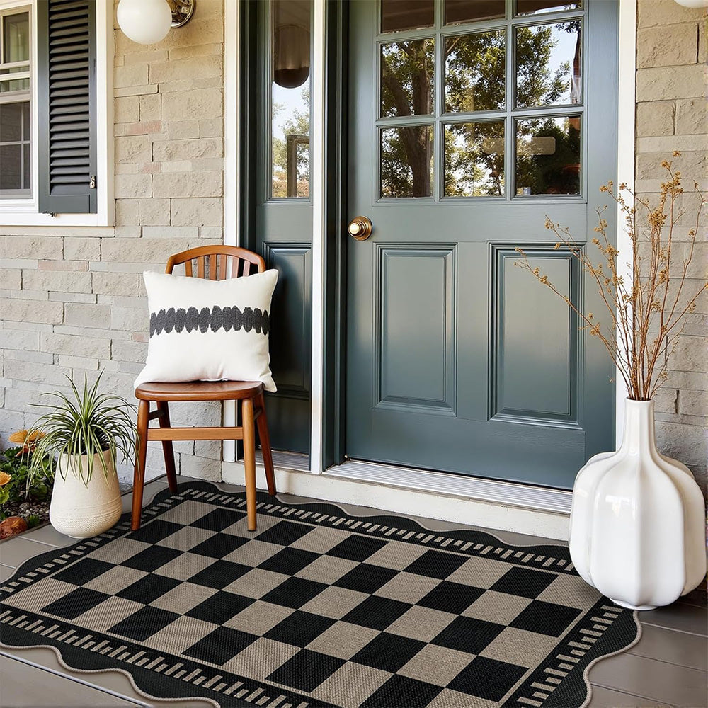 Vintage Low Pile Rug Washable Mat for Living Room Bedroom-Style 1