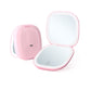 Lighted Travel Makeup Mirror with 1X/10X Magnifying Double Sided Dimmable