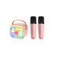 Wireless Bluetooth Karaoke Speaker with Dual Microphones Portable LED Light Music Player