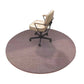 Round Office Chair Mat Anti Slip Floor Protector for Home Office-Brown
