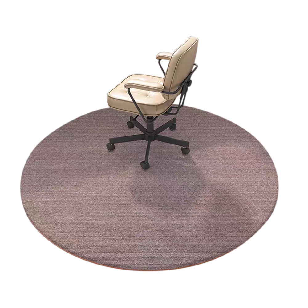 Round Office Chair Mat Anti Slip Floor Protector for Home Office-Brown