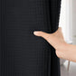 Waffle Weave Water Resistant Shower Curtain with 12 Rustproof Rings-Black