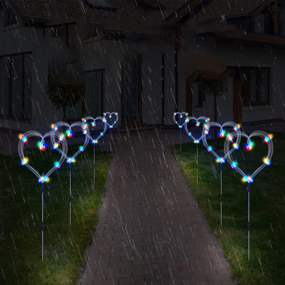5Pcs Solar Firework Lights Water-resistant Outdoor Stake Lights