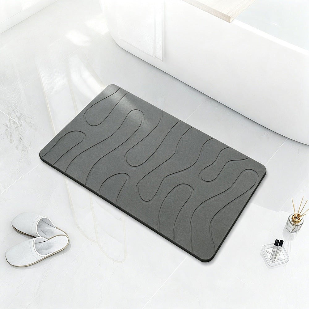 Non Slip Diatomaceous Earth Shower Mat Quick Drying Floor Mat for Bathroom Kitchen