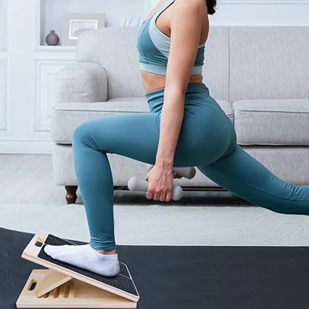 Portable Wooden Slant Board For Calf Stretching Adjustable Incline Board