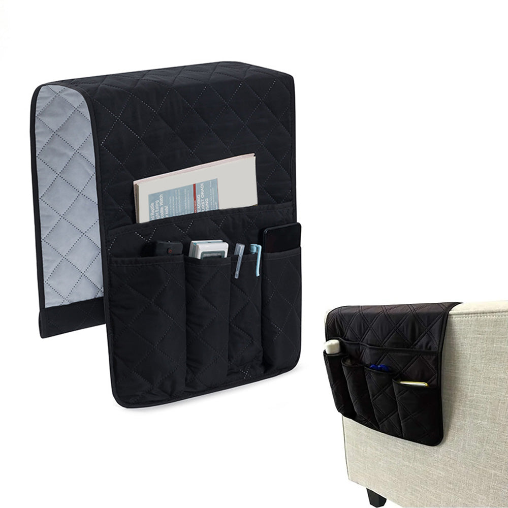 5 Pocket Sofa Armrest Organizer Remote Holder Bag for Couch and Chair
