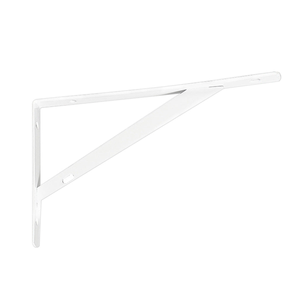 2Pcs Mild Steel Shelf Bracket Reinforced Heavy Duty Floating Shelves-White