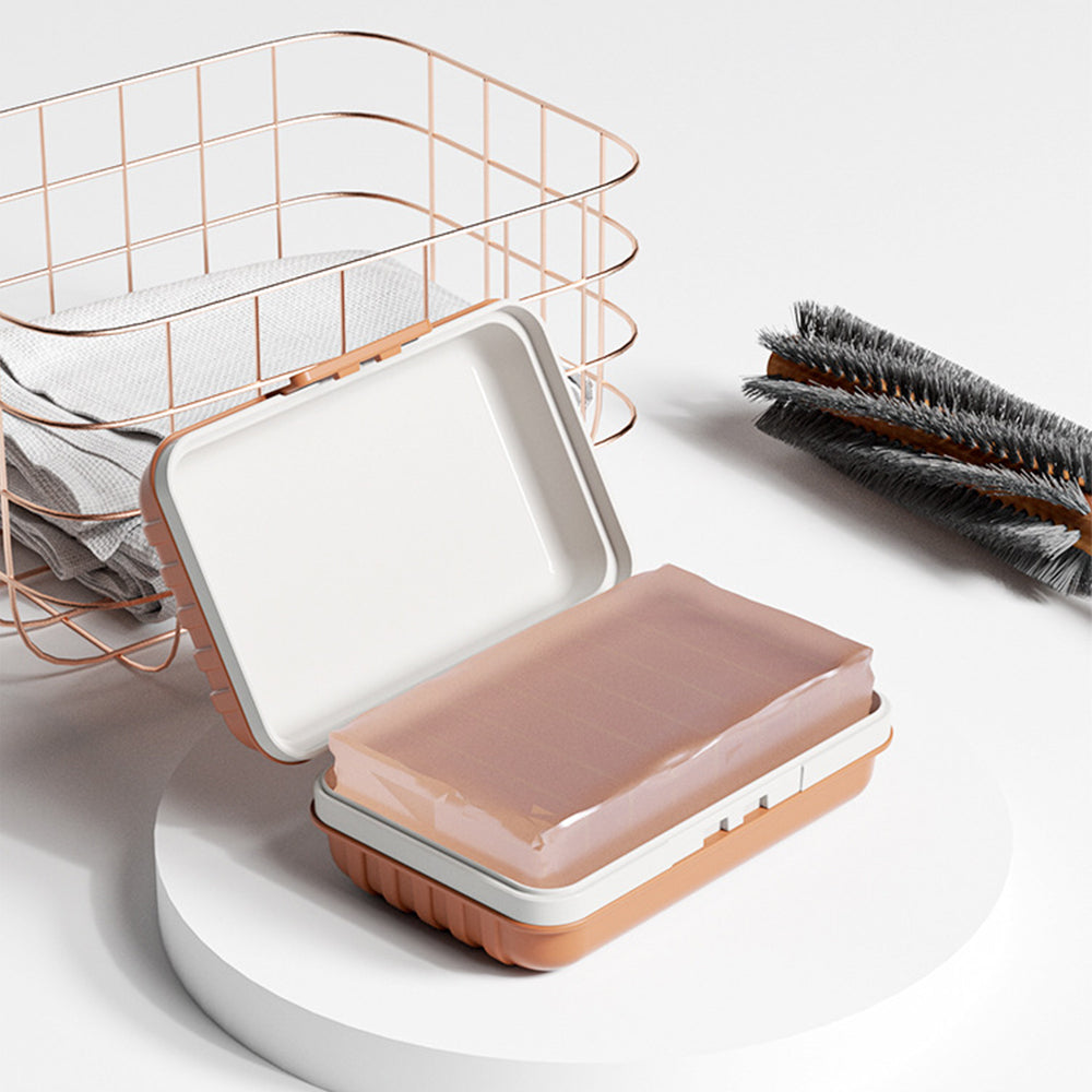 2-Layer Soap Box Container with Lid Travel Soap Holder