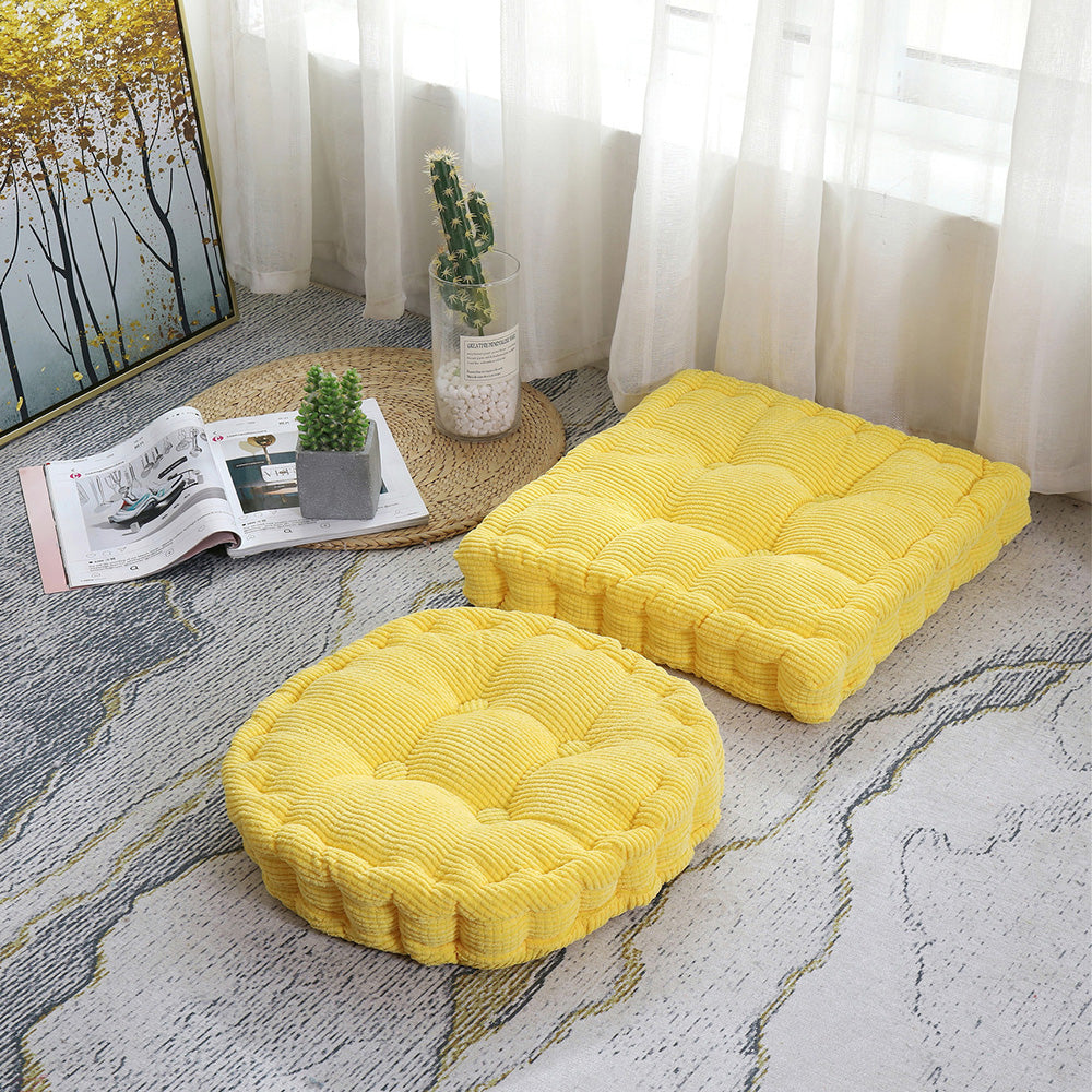 Square Cushion Tatami Seat Pillow Thicken Yoga Pad for Office and Home