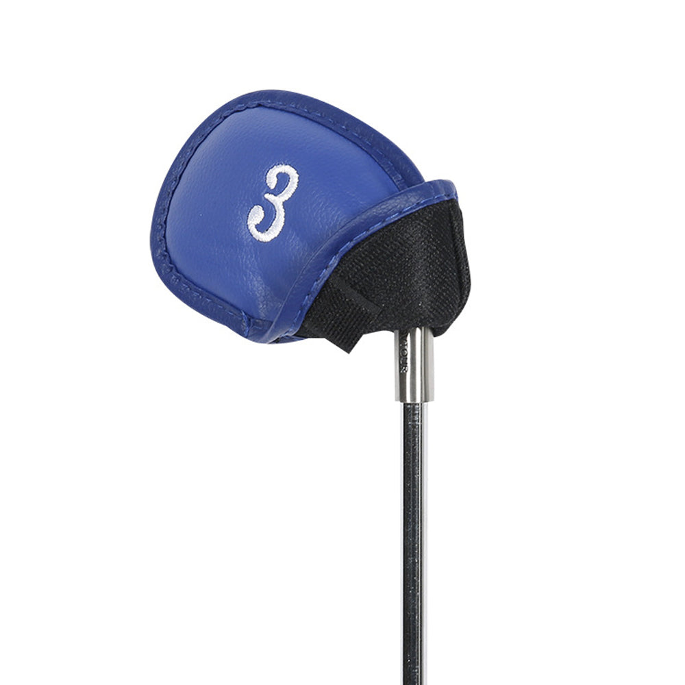 12Pcs PU Leather Head Cover Golf Iron Club Putter Head Cover