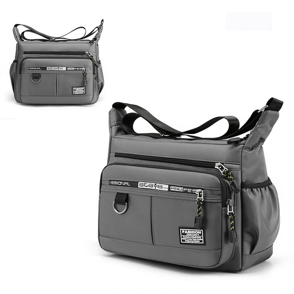 Multi-Pocket Men's Crossbody Shoulder Bag for Outdoor Travel and Commuting